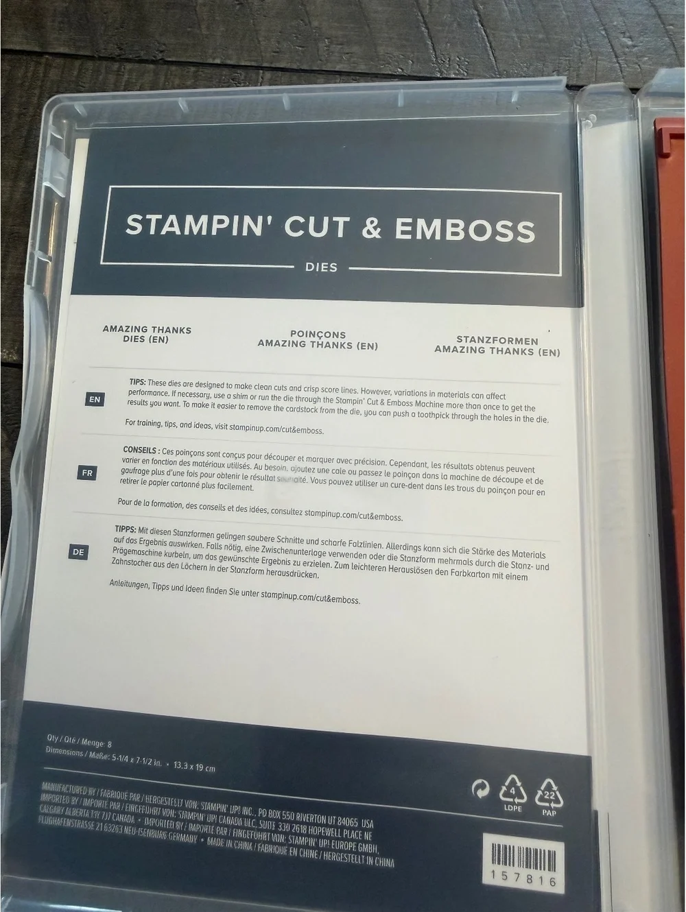 Stampin’ Up Amazing Silhouettes stamp set and Amazing Thanks Dies die cut set